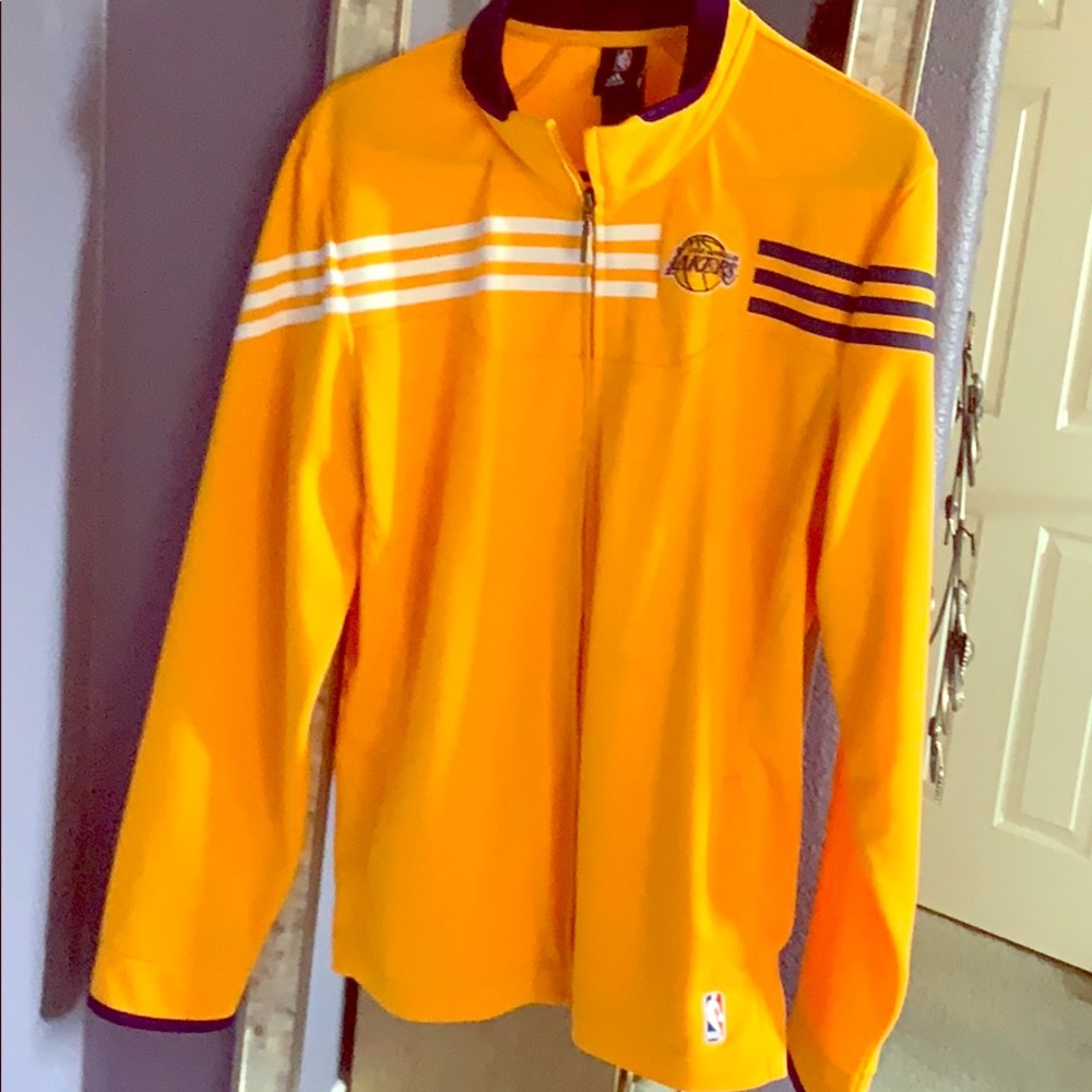 Adidas Men Track Jacket Lakers Yellow and Purple